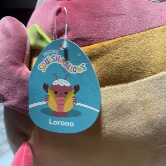NEW Squishmallows 16" Lorono Red Lobster in Lobster Roll Plush. - Picture 7 of 7